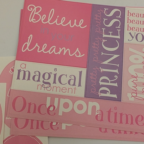 Princess-Themed Pink Sticker Set - Picture 4 of 4